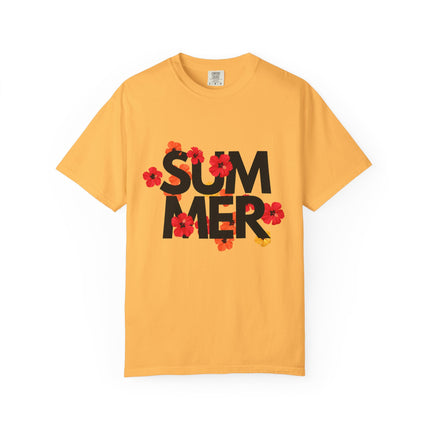Summer Vibes Floral T-shirt, Casual Tee, Beachwear - AlluNeedt