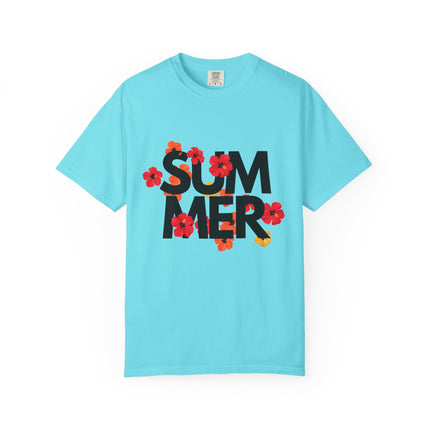 Summer Vibes Floral T-shirt, Casual Tee, Beachwear - AlluNeedt