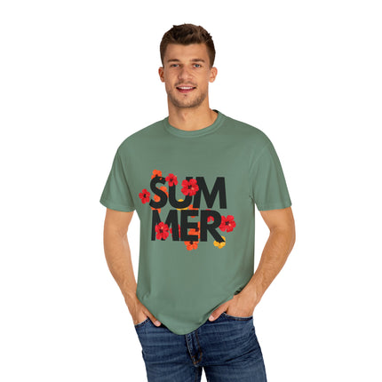 Summer Vibes Floral T-shirt, Casual Tee, Beachwear - AlluNeedt