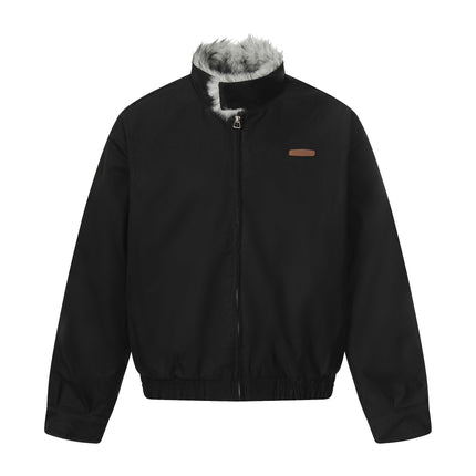Plush one-piece short warm jacket for winter