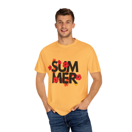 Summer Vibes Floral T-shirt, Casual Tee, Beachwear - AlluNeedt