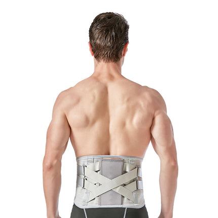 Removable steel plate support for waist protection