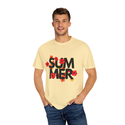 Summer Vibes Floral T-shirt, Casual Tee, Beachwear - AlluNeedt