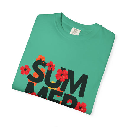 Summer Vibes Floral T-shirt, Casual Tee, Beachwear - AlluNeedt