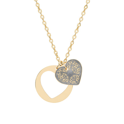 Personalized Floral Heart Pendant