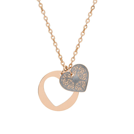 Personalized Floral Heart Pendant