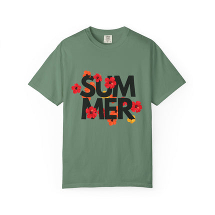 Summer Vibes Floral T-shirt, Casual Tee, Beachwear - AlluNeedt