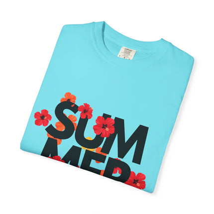 Summer Vibes Floral T-shirt, Casual Tee, Beachwear - AlluNeedt