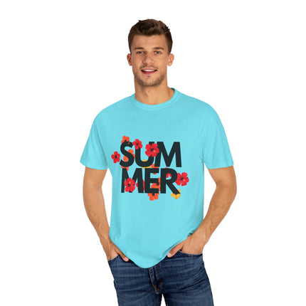 Summer Vibes Floral T-shirt, Casual Tee, Beachwear - AlluNeedt