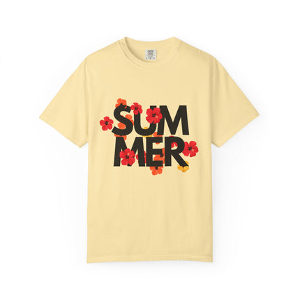 Summer Vibes Floral T-shirt, Casual Tee, Beachwear - AlluNeedt