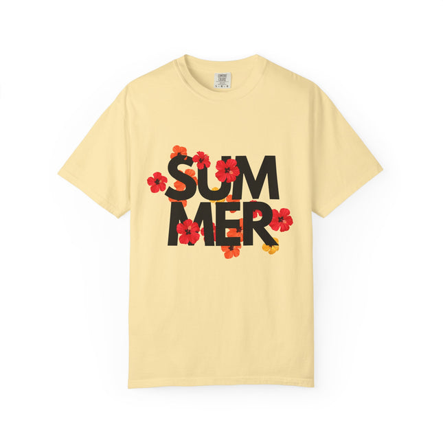 Summer Vibes Floral T-shirt, Casual Tee, Beachwear - AlluNeedt