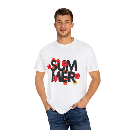 Summer Vibes Floral T-shirt, Casual Tee, Beachwear - AlluNeedt