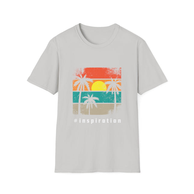 Retro Sunset Palm Tree T-Shirt, Beach Wear - AlluNeedt
