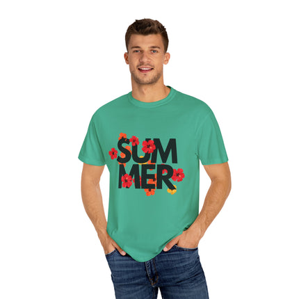 Summer Vibes Floral T-shirt, Casual Tee, Beachwear - AlluNeedt