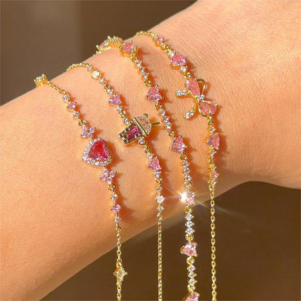 Sweet Bracelet Love Zircon Butterfly