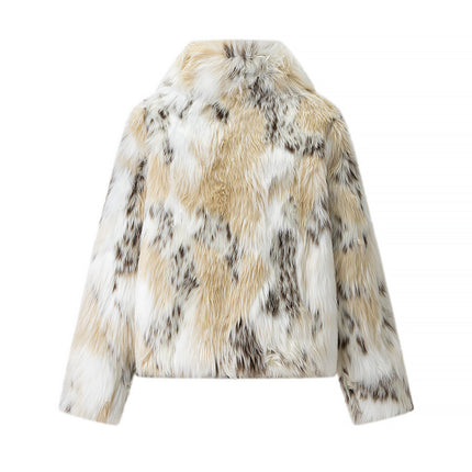 Women's autumn and winter short fur jacket