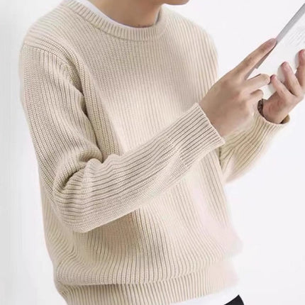 Majia Four-Corner Knitwear Crewneck Pullover Loose Sweater