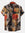 Mens Geometric Pattern Retro Oil Painting Style Short Sleeve Lapel Shirt - Comfy Casual Button Down Shirt for Summer Holiday - Cotton Blend, Non-Stretch, Regular Fit, All-Season Wear.