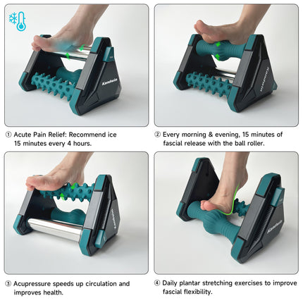 Three in one massage for foot and heel pain