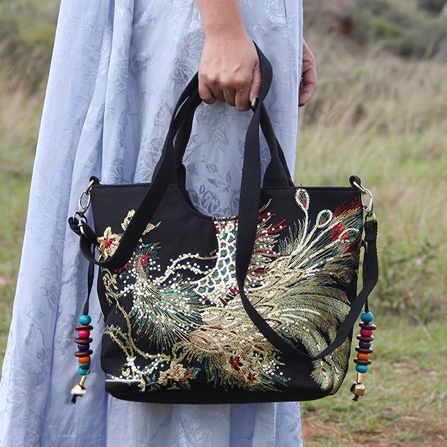 Fashion Double Handle Purse with Removable Strap