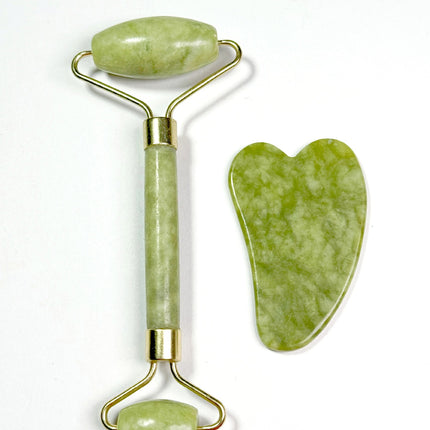 Natural Jingluo Jade Beauty Roller Massager, Face Massage Stick