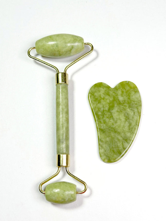 Natural Jingluo Jade Beauty Roller Massager, Face Massage Stick
