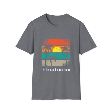 Retro Sunset Palm Tree T-Shirt, Beach Wear - AlluNeedt