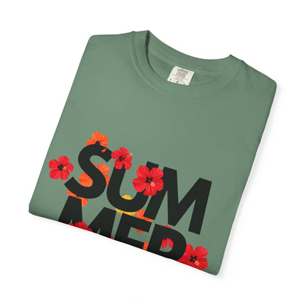 Summer Vibes Floral T-shirt, Casual Tee, Beachwear - AlluNeedt