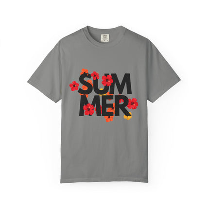 Summer Vibes Floral T-shirt, Casual Tee, Beachwear - AlluNeedt