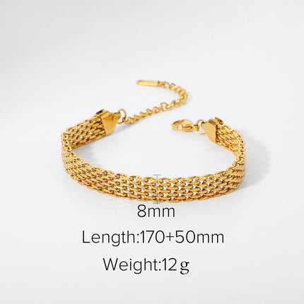 Stainless steel woven bracelet made of titanium steel