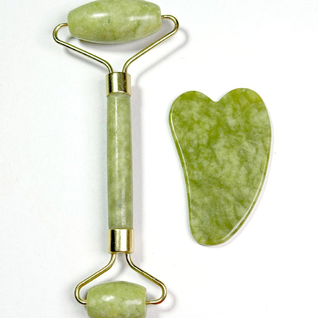 Natural Jingluo Jade Beauty Roller Massager, Face Massage Stick