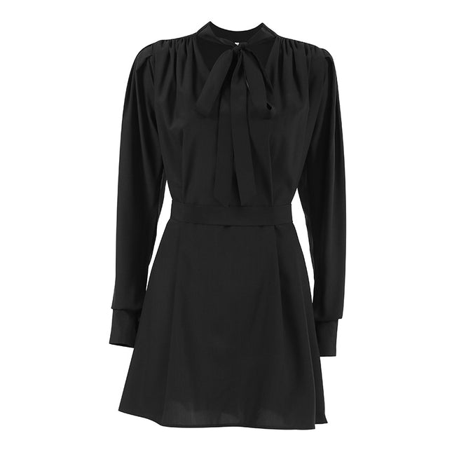 lace up waist cinching dress