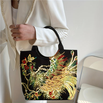 Fashion Double Handle Purse with Removable Strap