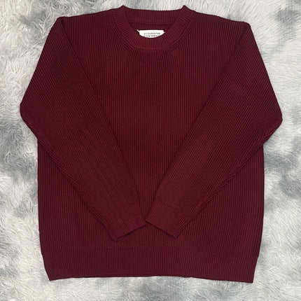 Majia Four-Corner Knitwear Crewneck Pullover Loose Sweater
