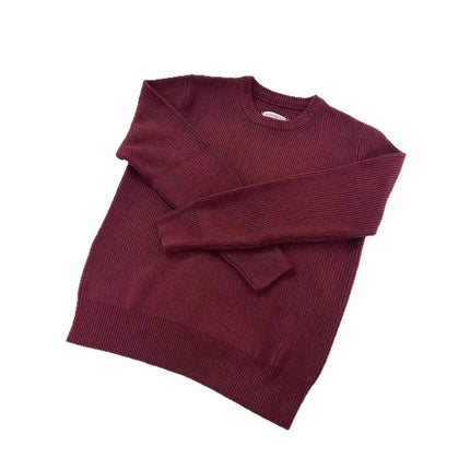 Majia Four-Corner Knitwear Crewneck Pullover Loose Sweater
