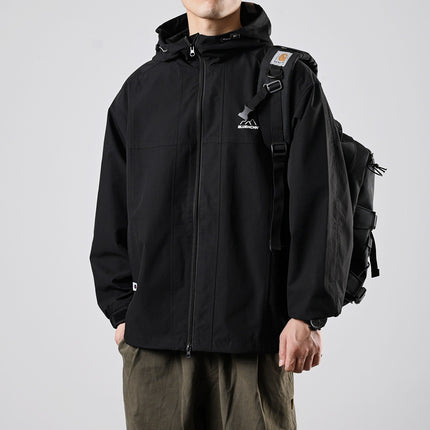 Winter Outdoor Jacket for Men,Casual Hooded Cotton-Padded Coat