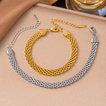 Stainless steel woven bracelet made of titanium steel