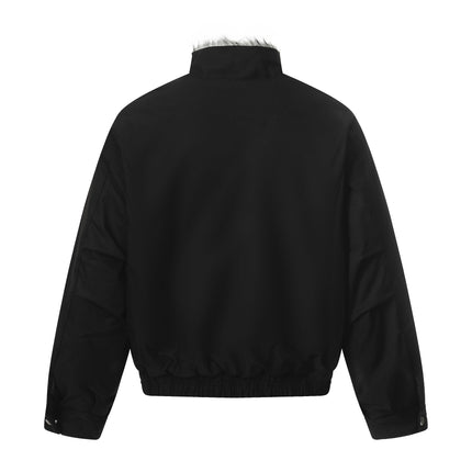Plush one-piece short warm jacket for winter