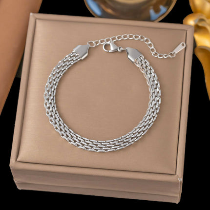 Stainless steel woven bracelet made of titanium steel