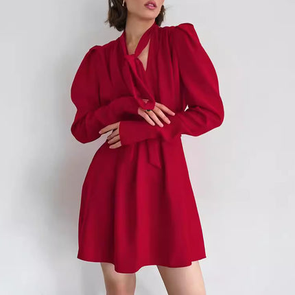 lace up waist cinching dress