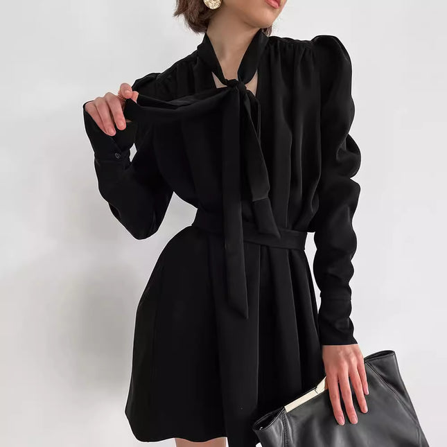 lace up waist cinching dress