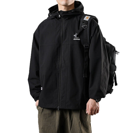 Winter Outdoor Jacket for Men,Casual Hooded Cotton-Padded Coat