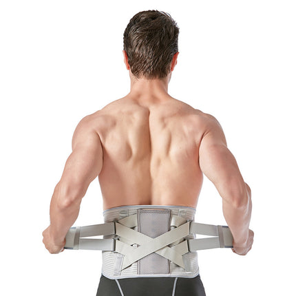 Removable steel plate support for waist protection