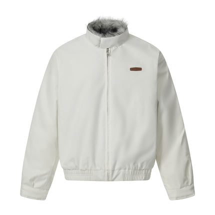 Plush one-piece short warm jacket for winter