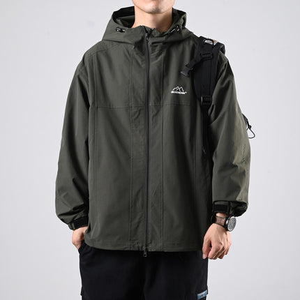 Winter Outdoor Jacket for Men,Casual Hooded Cotton-Padded Coat