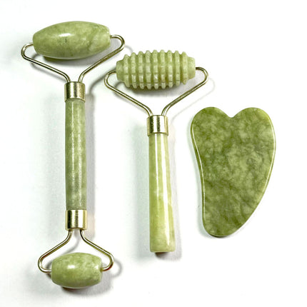 Natural Jingluo Jade Beauty Roller Massager, Face Massage Stick