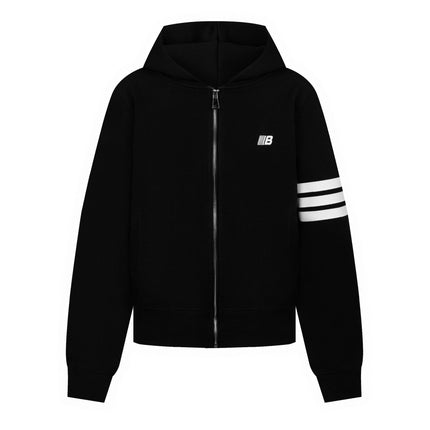 Waffle Knit Open Front Hooded Loose Fit Jacket