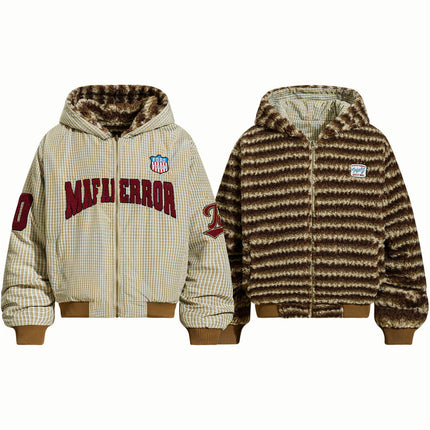 Reversible Hooded Fleece Jacket for Men and Women