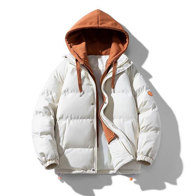 Men Hooded parka Thick Warm Colorful Bubble Coat