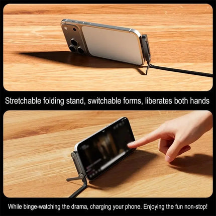 240W Fast Charging Foldable iPhone Holder Data Cable